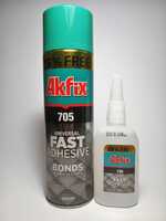 Akfix 705 Fast Adhesive Клей с активатором 125 гр + 500 мл