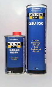 Dyna Clear 5000 бесцветный лак + Dyna Hardener Medium отвердитель