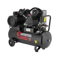 Intertool PT-0016 Компрессор 50 л, 3 кВт, 220 В, 10 атм, 500 л/мин, 2 цилиндра