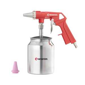 Intertool PT-0707 Пистолет пескоструйный пневматический с металлическим бачком